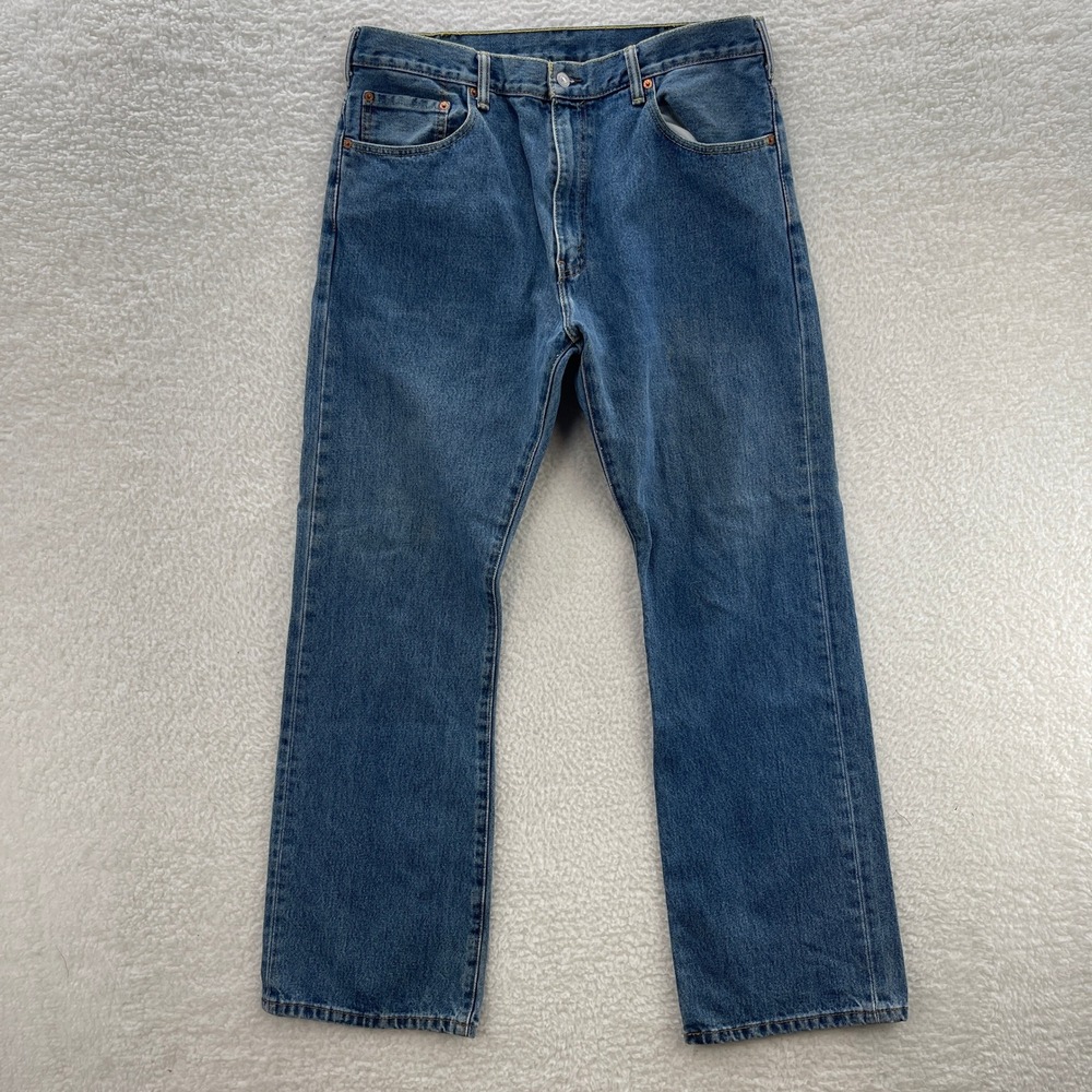 Levis 517 Jeans Mens 38x32 Blue Bootcut Denim Medium Wash Western Rodeo Cowboy